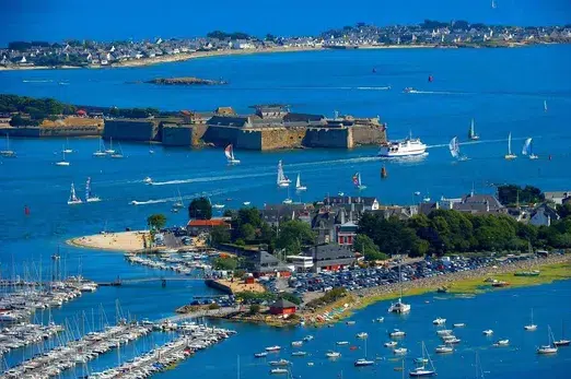 les iles du Morbihan vue des airs